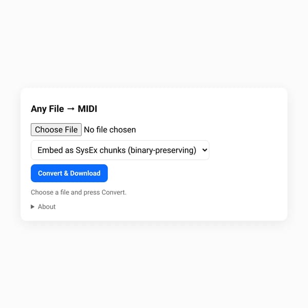 Any File → MIDI