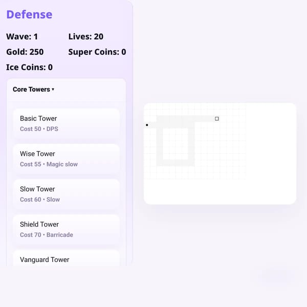[Update] Minimalist Tower Defense