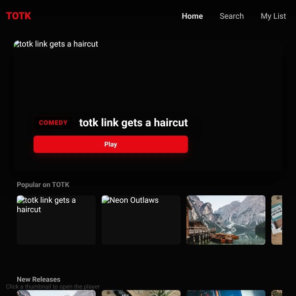 Netflix-style Game UI