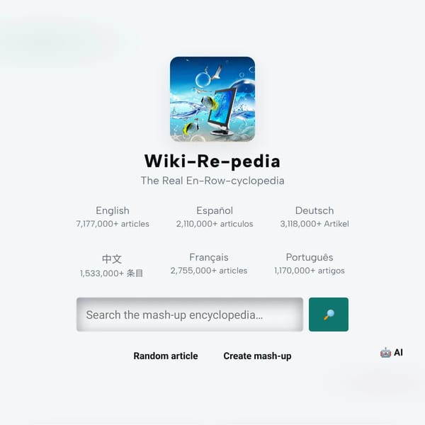 Wiki-Re-pedia — The Real En-Row-cyclopedia