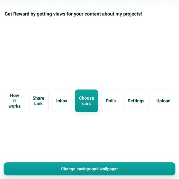 Get Rewards by getting views about my projects