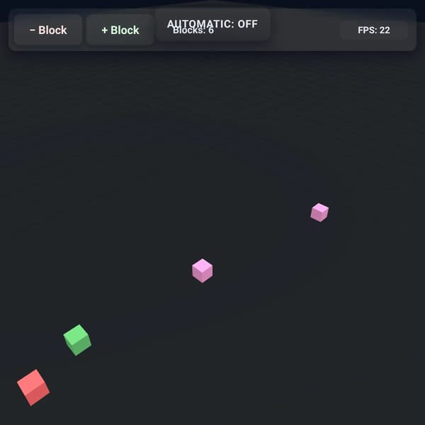 3D Falling Blocks Lag Test
