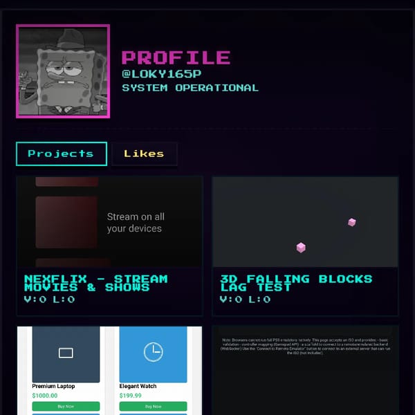 WebSim User Profile