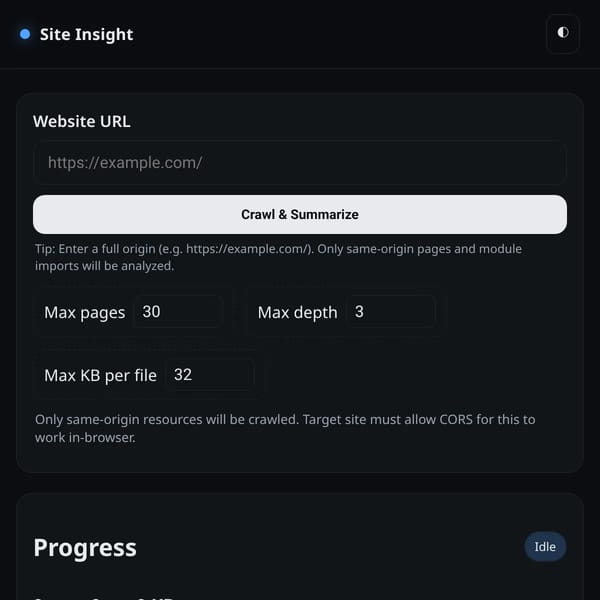 Site Scraper & AI Summary