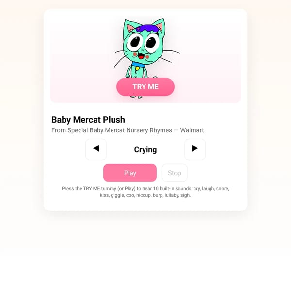 Baby Mercat Plush — Try Me