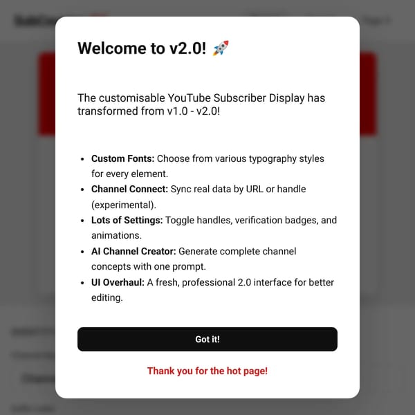 Subscriber Counter v2.0