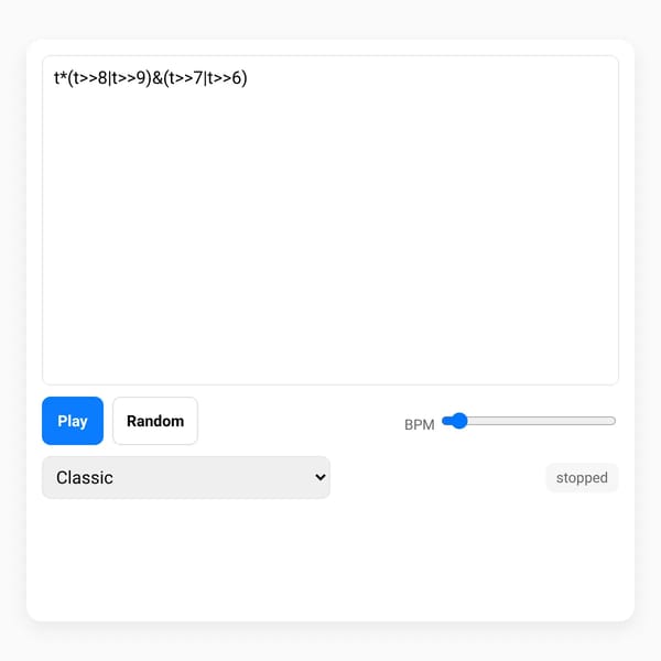 Bytebeat Generator