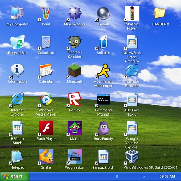 Windows XP Simulator with AI Internet