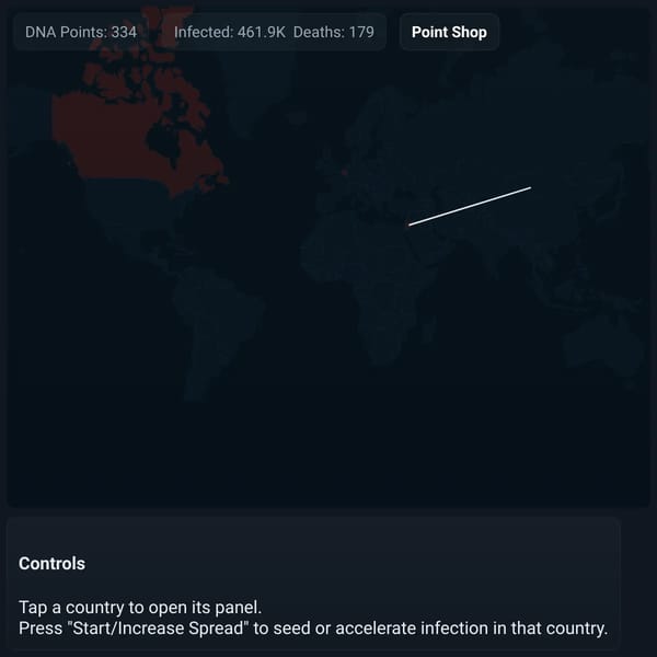 Virus Map Game