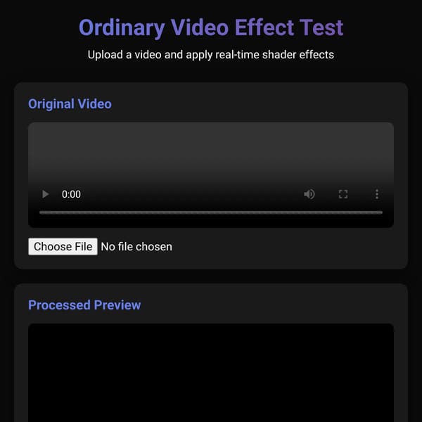 Ordinary Video Effect Test