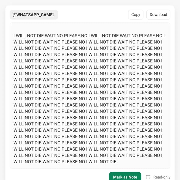 Editable Note Interface