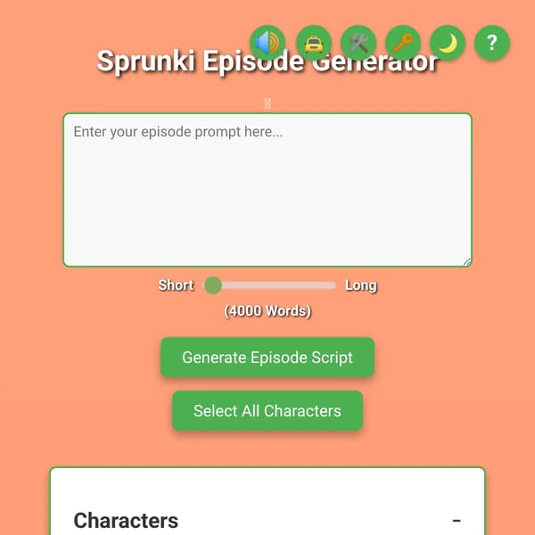 Sprunki Episode Generator Deluxe