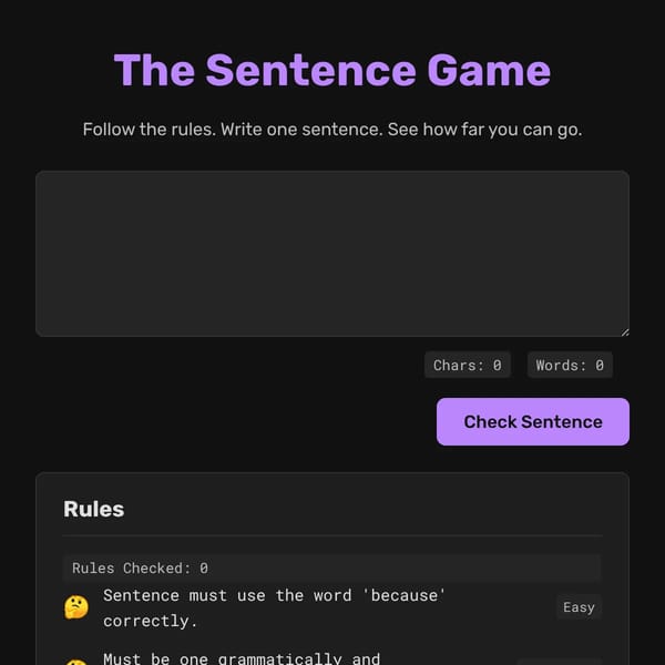 The Sentence Game