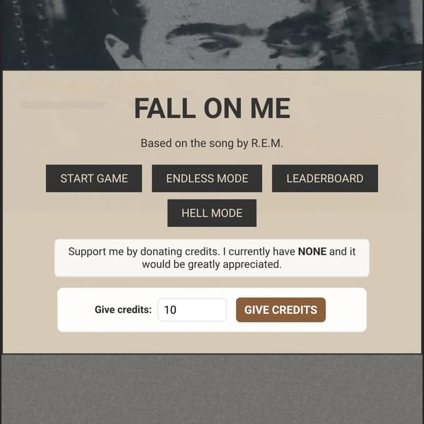 Fall on Me (an R.E.M game)