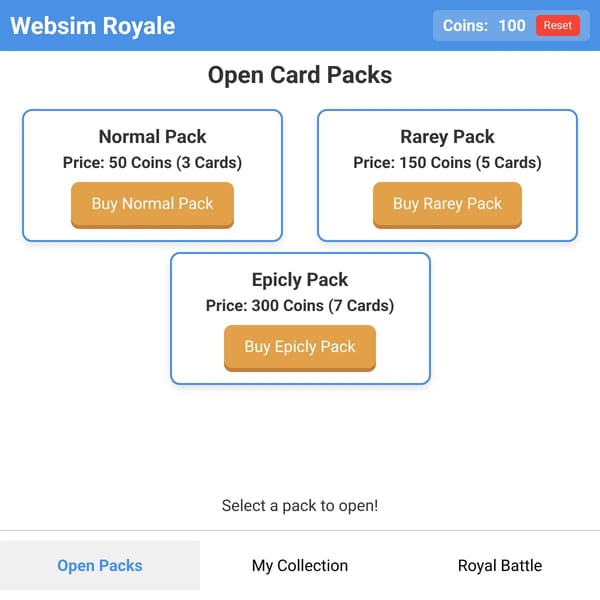 Websim Royale 2