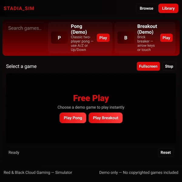 Stadia Simulator