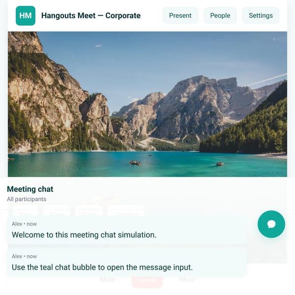 Hangouts Chat Simulator