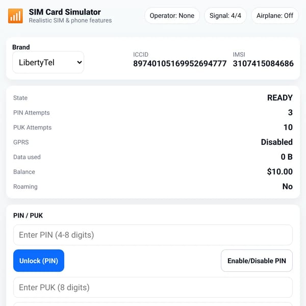 SIM Card Simulator