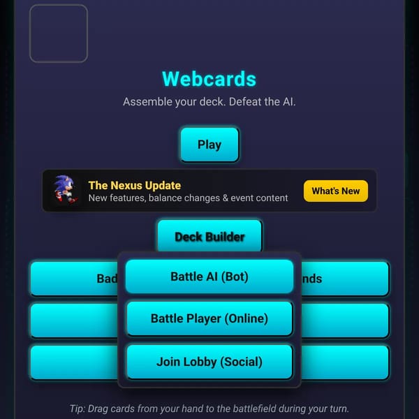 [The Nexus Update Pt.2] Webcards