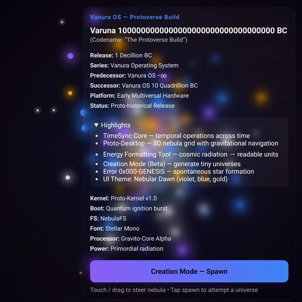Vanura OS — Protoverse Build