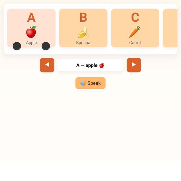 Alphabet Food Train