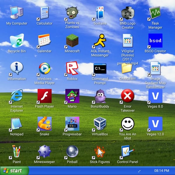 Windows XP Simulator with AI Internet