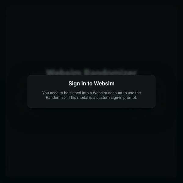 Websim Randomizer (BETA)