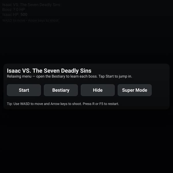 Isaac VS. The Seven Deadly Sins
