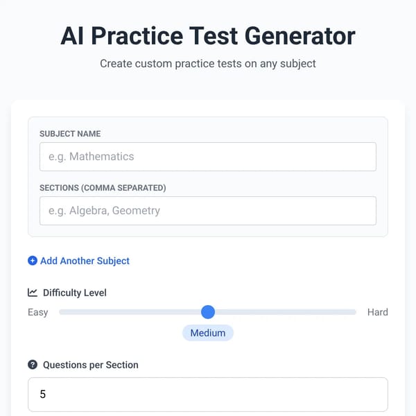 AI Practice Test Generator