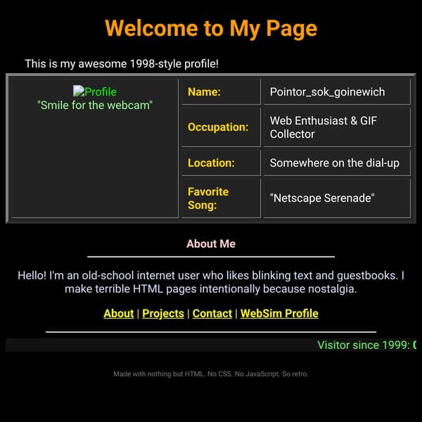 My Retro Profile