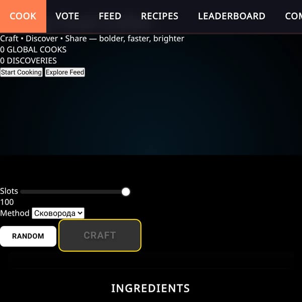 Infinity Food Crafter
