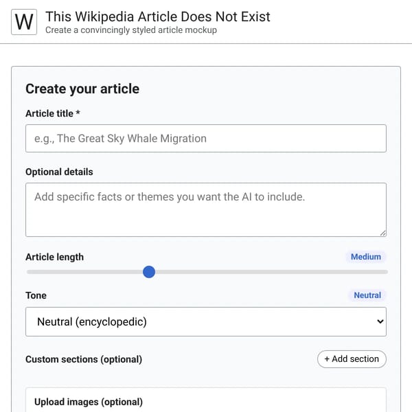 This Wikipedia Article Does Not Exist