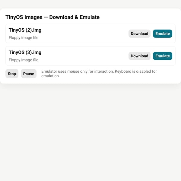 TinyOS Images — Download & Emulate