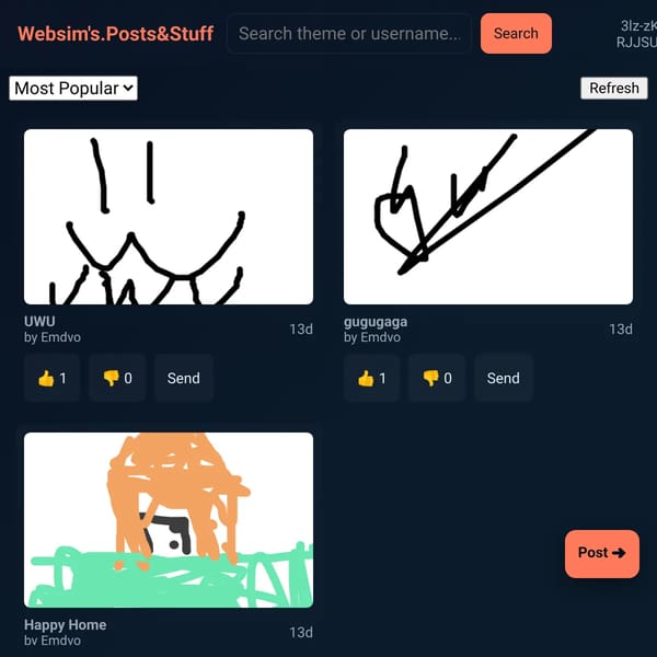 Websim's Posts & Stuff
