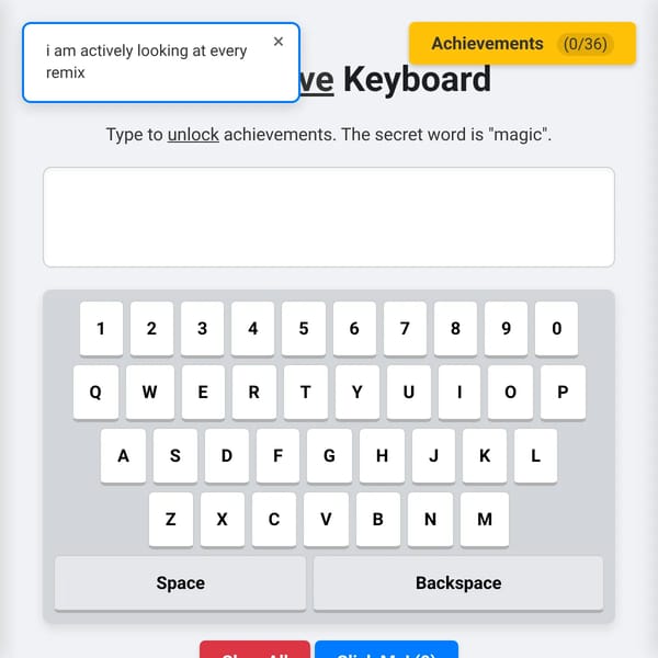 Keyboard & Achievements