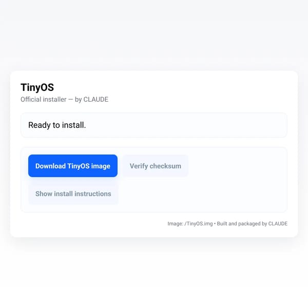 TinyOS — Installer (by CLAUDE)