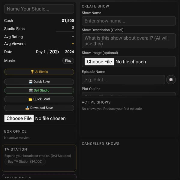 TV Studio Tycoon