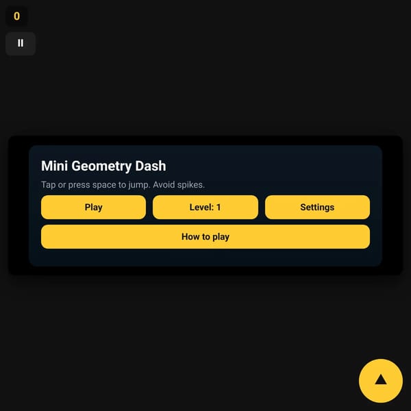 Mini Geometry Dash