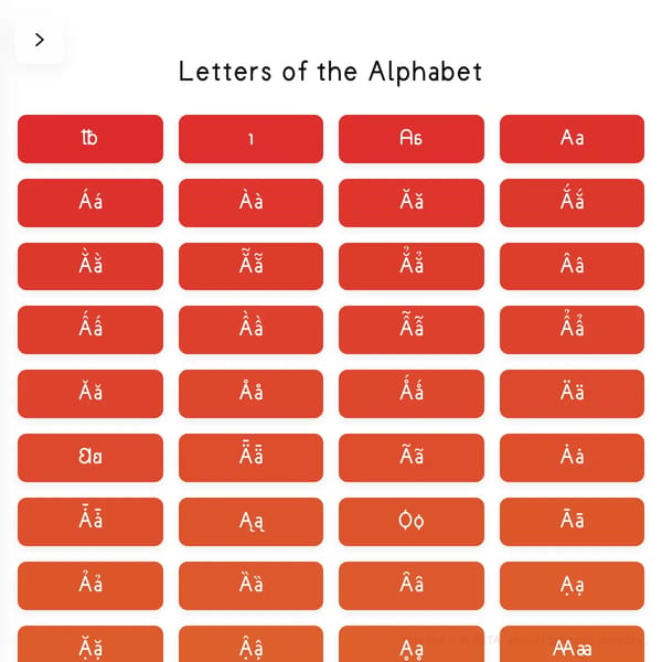 Letters of the Alphabet