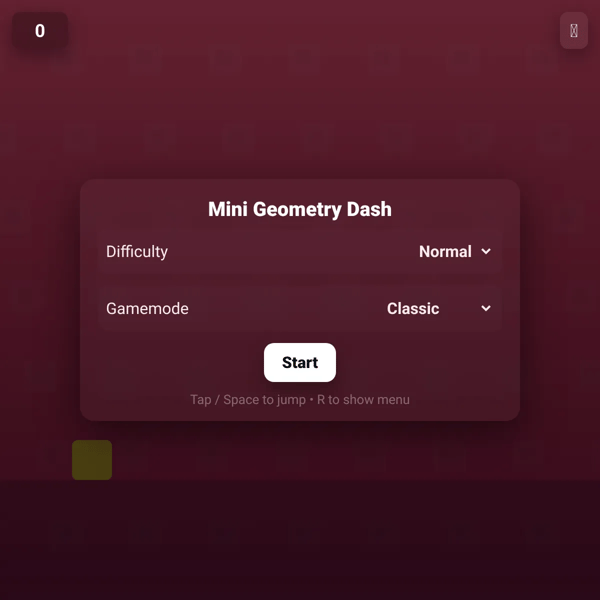 Mini Geometry Dash