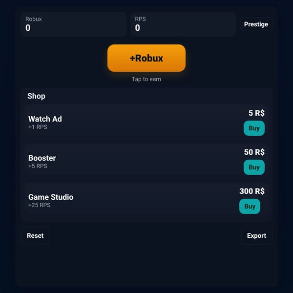 Robux Earning Game
