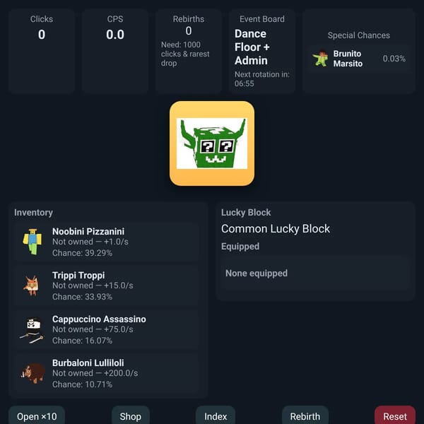 Lucky Block Clicker