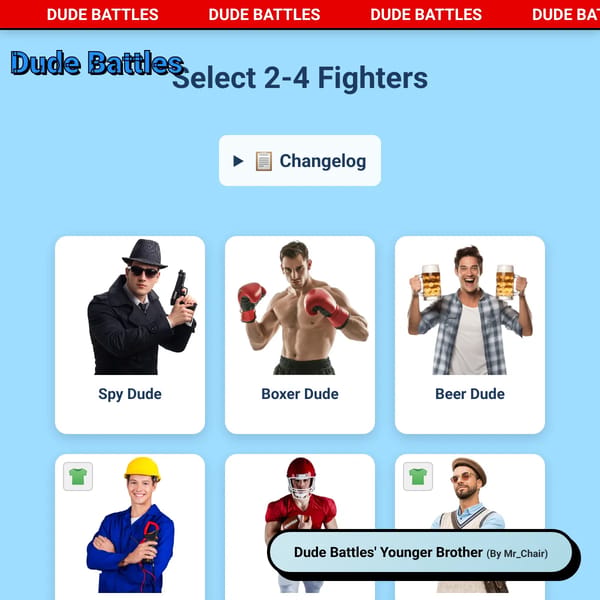 Dude VS Dude content as a game