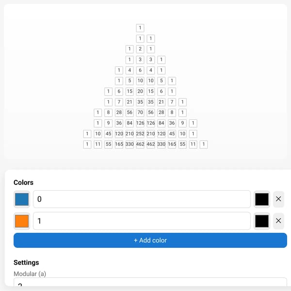 Pascal's Color Triangle