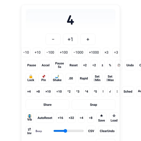 Incrementing Counter Interface