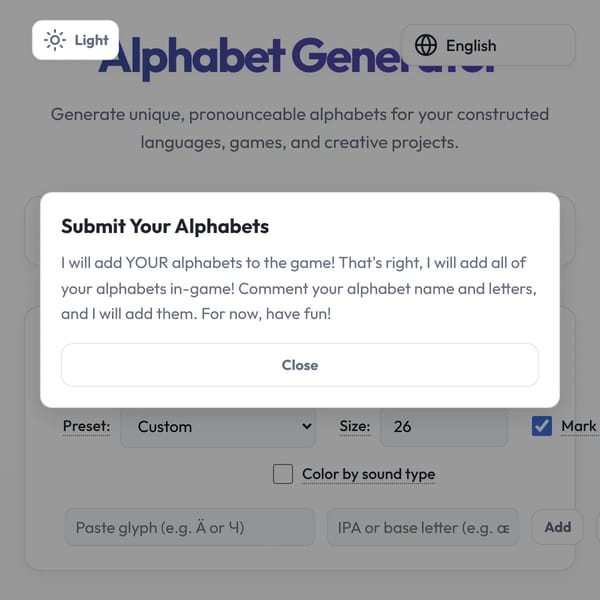 Alphabet Generator