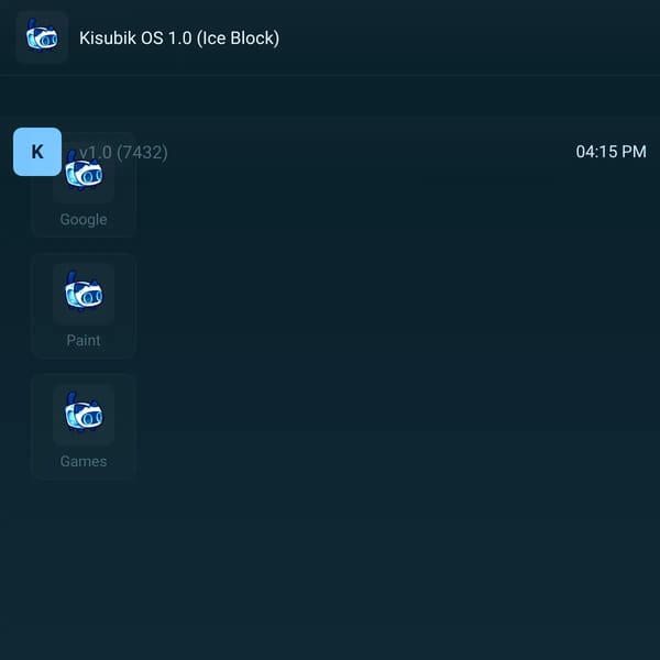 Kisubik OS 1.0 — Ice Block