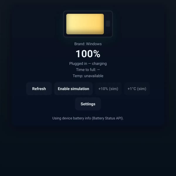 Battery Status Monitor