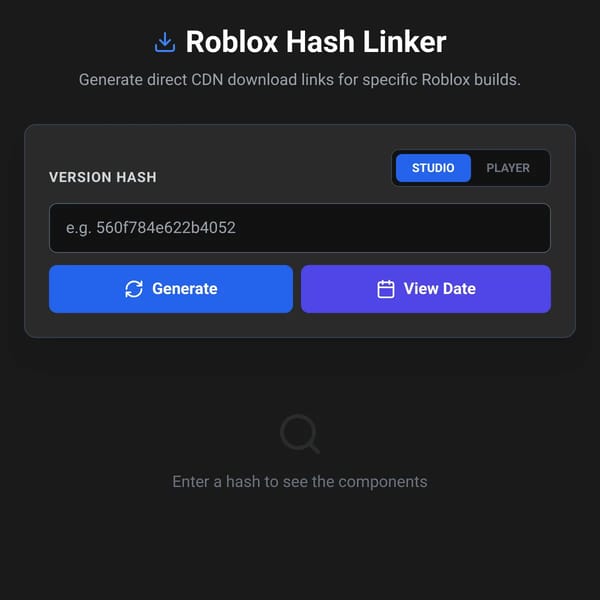 Roblox Version Link Generator