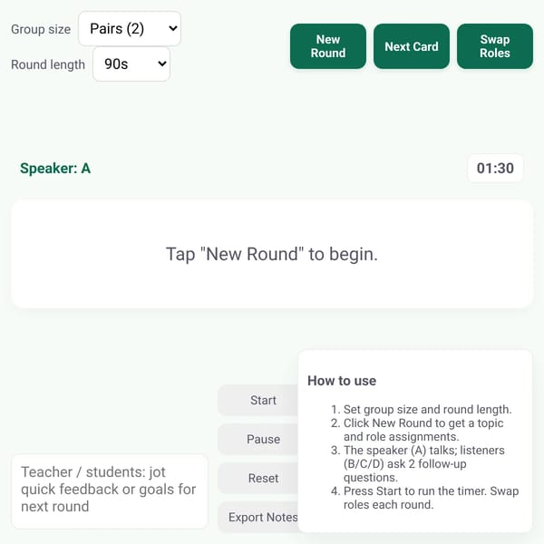 Holidays Speaking Activity